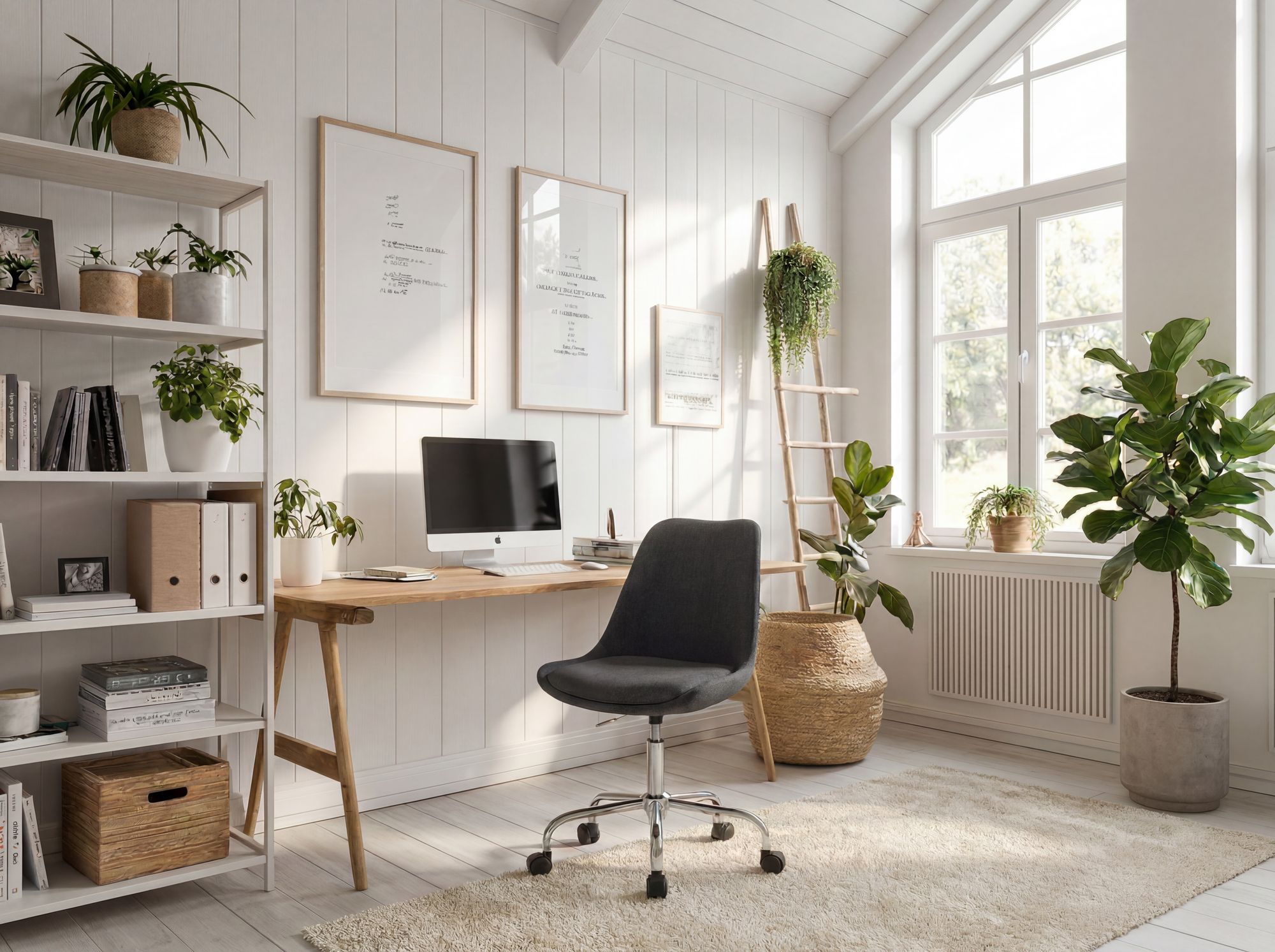 FineBuy Schreibtischstuhl Stoff Drehstuhl Stuhl mit Rollen 110 kg Schalenstuhl – Ansicht 2