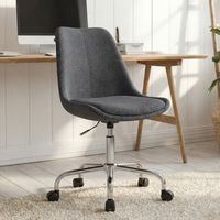 FineBuy Schreibtischstuhl Stoff Drehstuhl Stuhl mit Rollen 110 kg Schalenstuhl – Ansicht 1