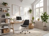 FineBuy Schreibtischstuhl Stoff Drehstuhl Stuhl mit Rollen 110 kg Schalenstuhl – Ansicht 2