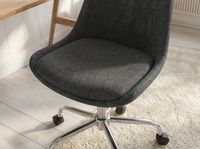 FineBuy Schreibtischstuhl Stoff Drehstuhl Stuhl mit Rollen 110 kg Schalenstuhl – Ansicht 4