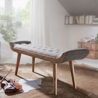Sitzbank gepolstert 120cm Chesterfield Polsterbank Garderobenbank Design Bank – Ansicht 1