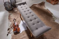 Sitzbank gepolstert 120cm Chesterfield Polsterbank Garderobenbank Design Bank – Ansicht 4
