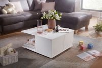 FineBuy Couchtisch 70x70cm Wohnzimmertisch Sofatisch Tisch mit 2 Schubladen – Ansicht 2