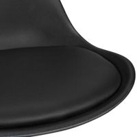FineBuy 2er Set Barhocker Schwarz Tresenhocker Kunstleder mit Lehne Barstuhl – Ansicht 5