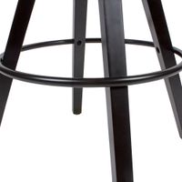 FineBuy 2er Set Barhocker Schwarz Tresenhocker Kunstleder mit Lehne Barstuhl – Ansicht 6