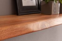 FineBuy Wandregal Baumkante Akazie Holz Design Schweberegal Regal Massiv Natur – Ansicht 5
