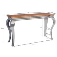 FineBuy Konsolentisch Massivholz 130 cm Flurtisch Anrichte Modern Schreibtisch – Ansicht 3