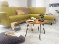 FineBuy Couchtisch Sheesham rund Ø 60 cm Wohnzimmertisch Massivholz Metallbeine – Ansicht 2