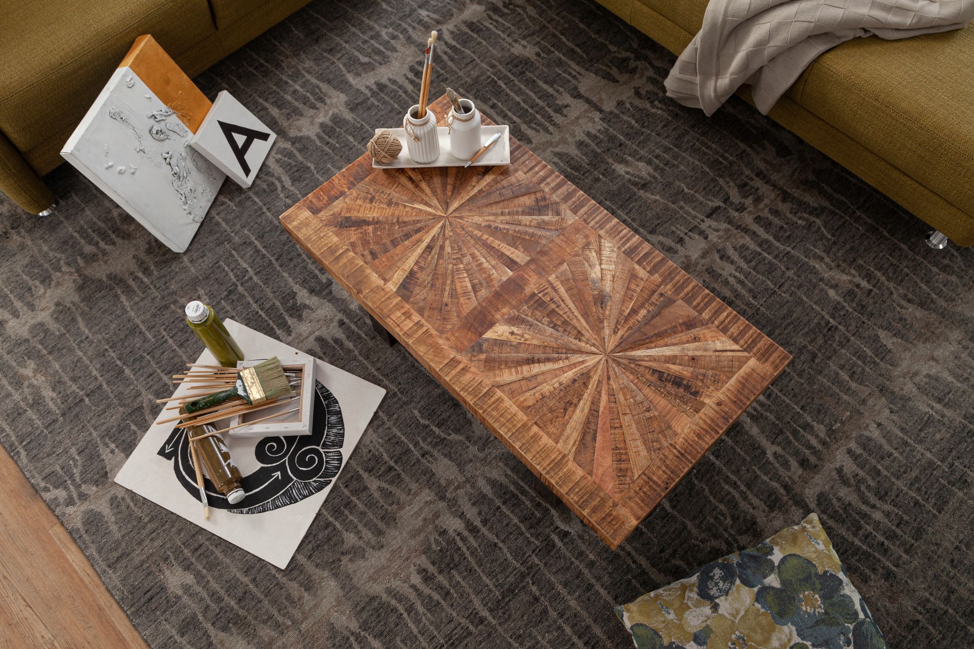 FineBuy Moderner Couchtisch Mango Massivholz 105x55x40 cm Tisch im Industrial Design, Sofatisch mit Holz und Metall, Wohnzimmertisch Rustikal | Farbe: Braun FineBuy Moderner Couchtisch Mango Massivholz 105x55x40 cm Tisch im Industrial Design, Sofatisch mit Holz und Metall, Wohnzimmertisch Rustikal | Farbe: Braun