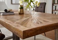 FineBuy Esstisch Natur Küchentisch Holz Esszimmertisch Massiv Industrial Tisch – Ansicht 5