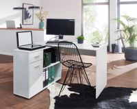FineBuy Schreibtisch Computer Eckschreibtisch Bürotisch Regal Winkel PC Tisch – Ansicht 2