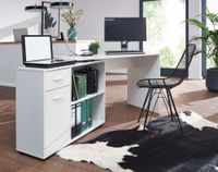 FineBuy Schreibtisch Computer Eckschreibtisch Bürotisch Regal Winkel PC Tisch – Ansicht 4