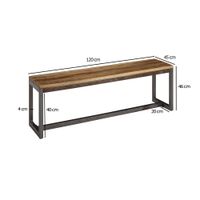 FineBuy Esszimmerbank Mango Massivholz 120x46x45 cm Holzbank Essbank ohne Lehne – Ansicht 3