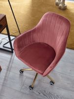 FineBuy Schreibtischstuhl Samt Drehstuhl mit Lehne 120 kg Schalenstuhl Stuhl – Ansicht 4