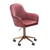 FineBuy Schreibtischstuhl Samt Drehstuhl mit Lehne 120 kg Schalenstuhl Stuhl – Ansicht 6