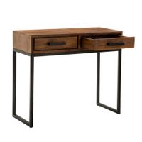 FineBuy Konsolentisch Sheesham Massivholz 90x76x36 cm Flurtisch Anrichte Schmal – Ansicht 6