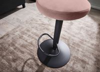 FineBuy Barhocker Samt Hocker Stoff / Metall Design Bistrohocker 100 kg Drehbar – Ansicht 4