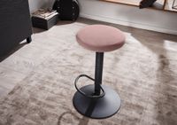 FineBuy Barhocker Samt Hocker Stoff / Metall Design Bistrohocker 100 kg Drehbar – Ansicht 5