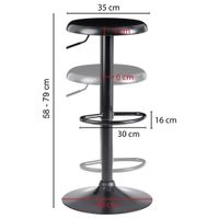 FineBuy Barhocker Schwarz Hocker Metall Bistrohocker 100 kg Rund Tresenhocker – Ansicht 3