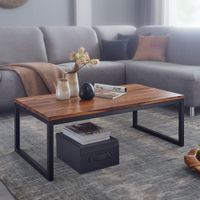FineBuy Couchtisch 110x40x60 cm Massivholz Wohnzimmertisch Tisch Wohnzimmer – Ansicht 1