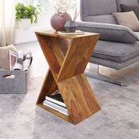 FineBuy Beistelltisch Holz Massiv 43x60x30cm Wohnzimmertisch Couchtisch Tisch – Ansicht 1