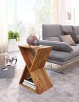 FineBuy Beistelltisch Holz Massiv 43x60x30cm Wohnzimmertisch Couchtisch Tisch – Ansicht 2