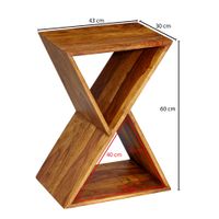 FineBuy Beistelltisch Holz Massiv 43x60x30cm Wohnzimmertisch Couchtisch Tisch – Ansicht 3