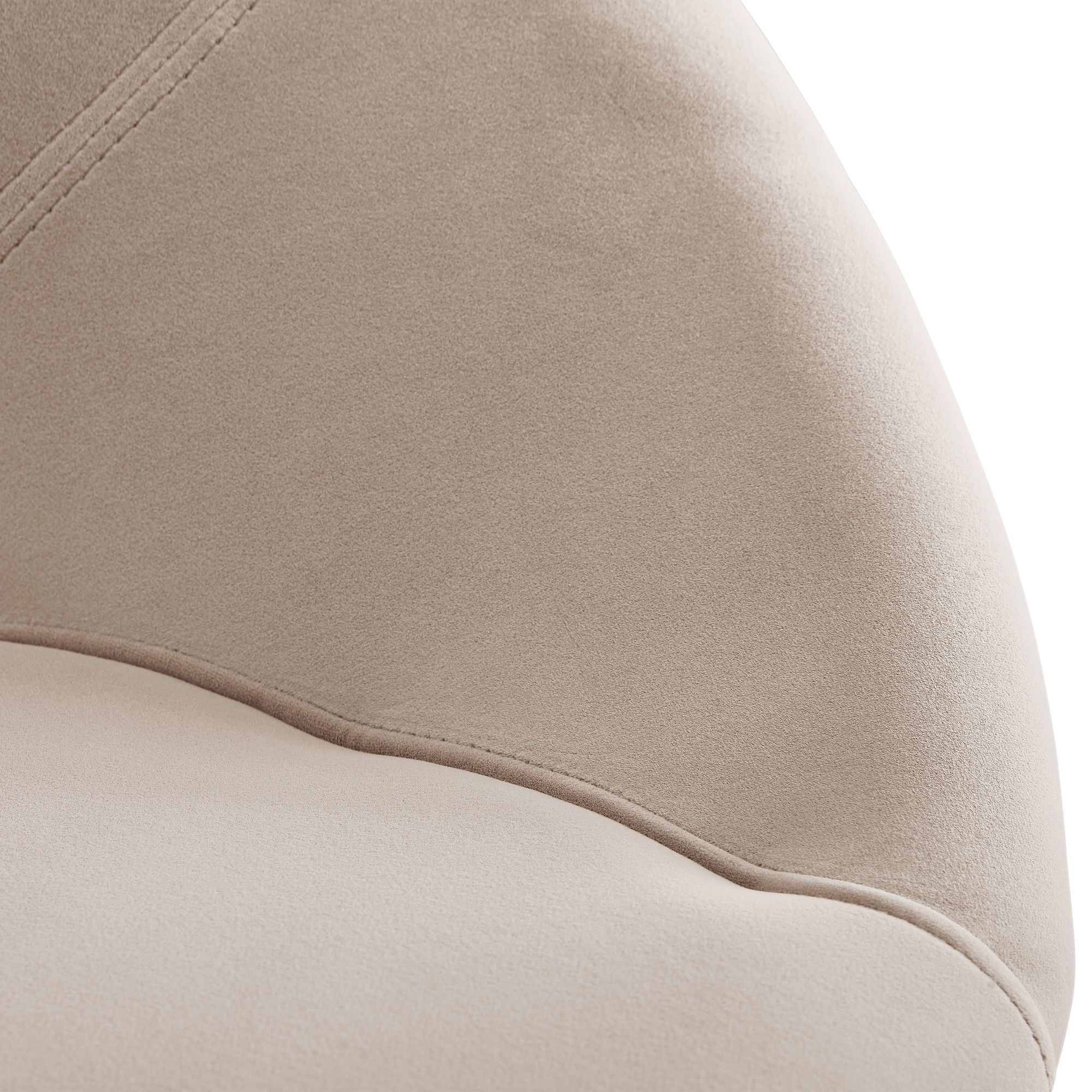 FineBuy Esszimmerstuhl Samt Küchenstuhl mit goldenen Beinen, Schalenstuhl Stoff / Metall, Design Polsterstuhl, Stuhl Esszimmer Gepolstert | Farbe: Beige