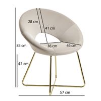 FineBuy Esszimmerstuhl Samt / Metall Küchenstuhl Polsterstuhl Stuhl Esszimmer – Ansicht 1