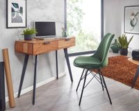 FineBuy Konsolentisch 90 cm Akazie Schreibtisch Massivholz / Metall Schminktisch – Ansicht 4