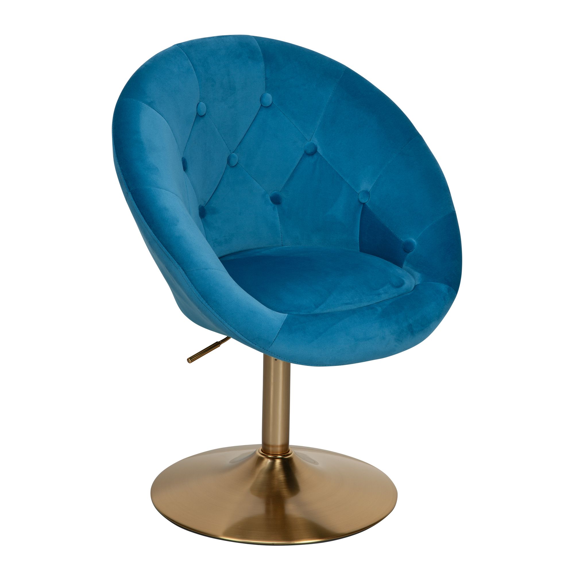 FineBuy Loungesessel Samt Design Drehstuhl, Clubsessel Polsterstuhl mit Rückenlehne, Drehsessel Cocktailsessel Lounge, Sessel mit Stoffbezug | Farbe: Grau