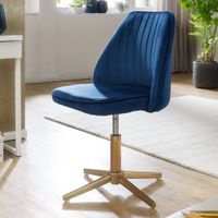 FineBuy Drehstuhl Samt Schreibtischstuhl Drehbar Modern Schalenstuhl Home Office – Ansicht 1