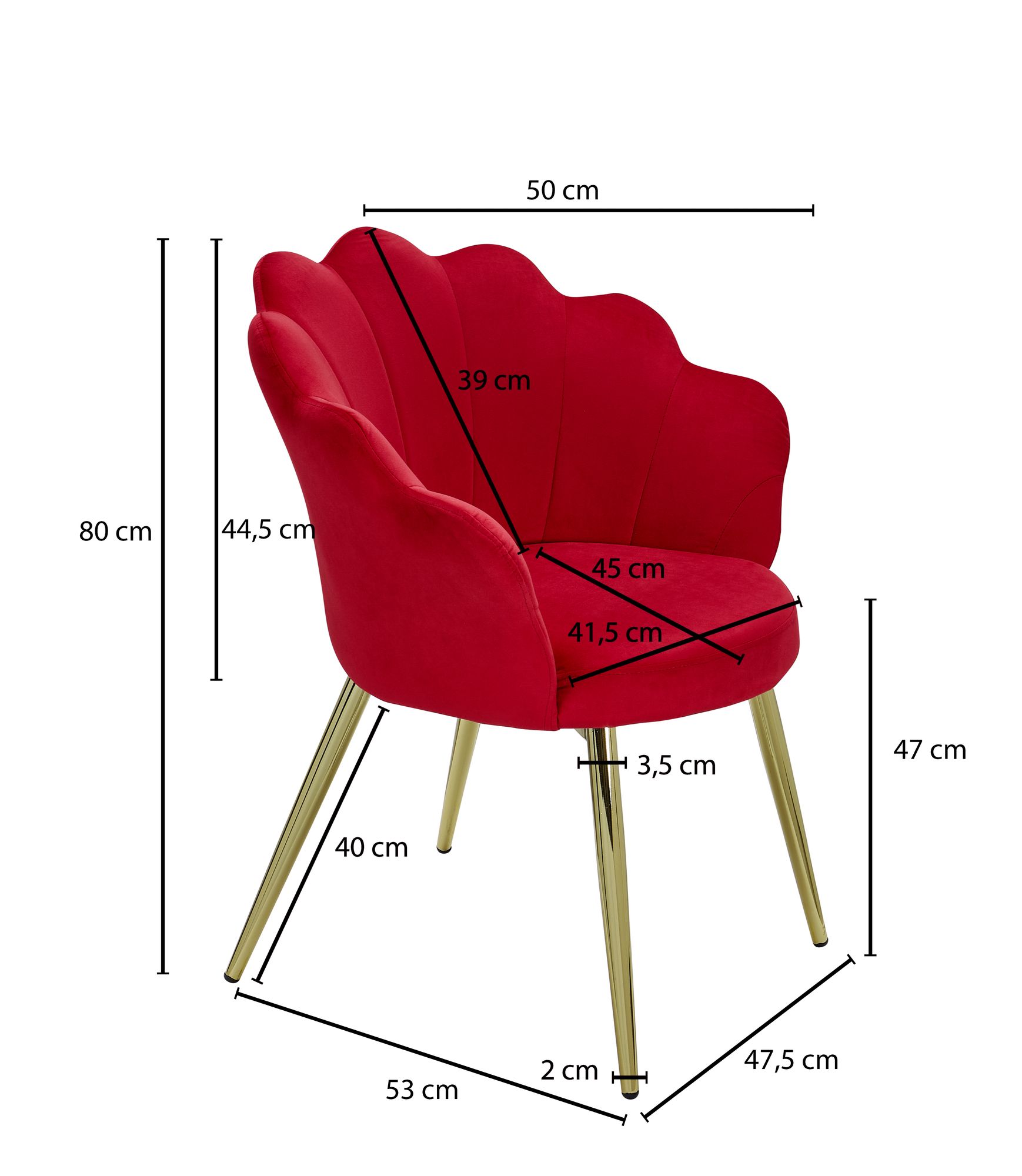 FineBuy Esszimmerstuhl Tulpe Samt Gepolstert, Küchenstuhl mit Goldfarbenen Beinen, Schalenstuhl Skandinavisches Design, Polsterstuhl mit Stoffbezug | Farbe: Weiß