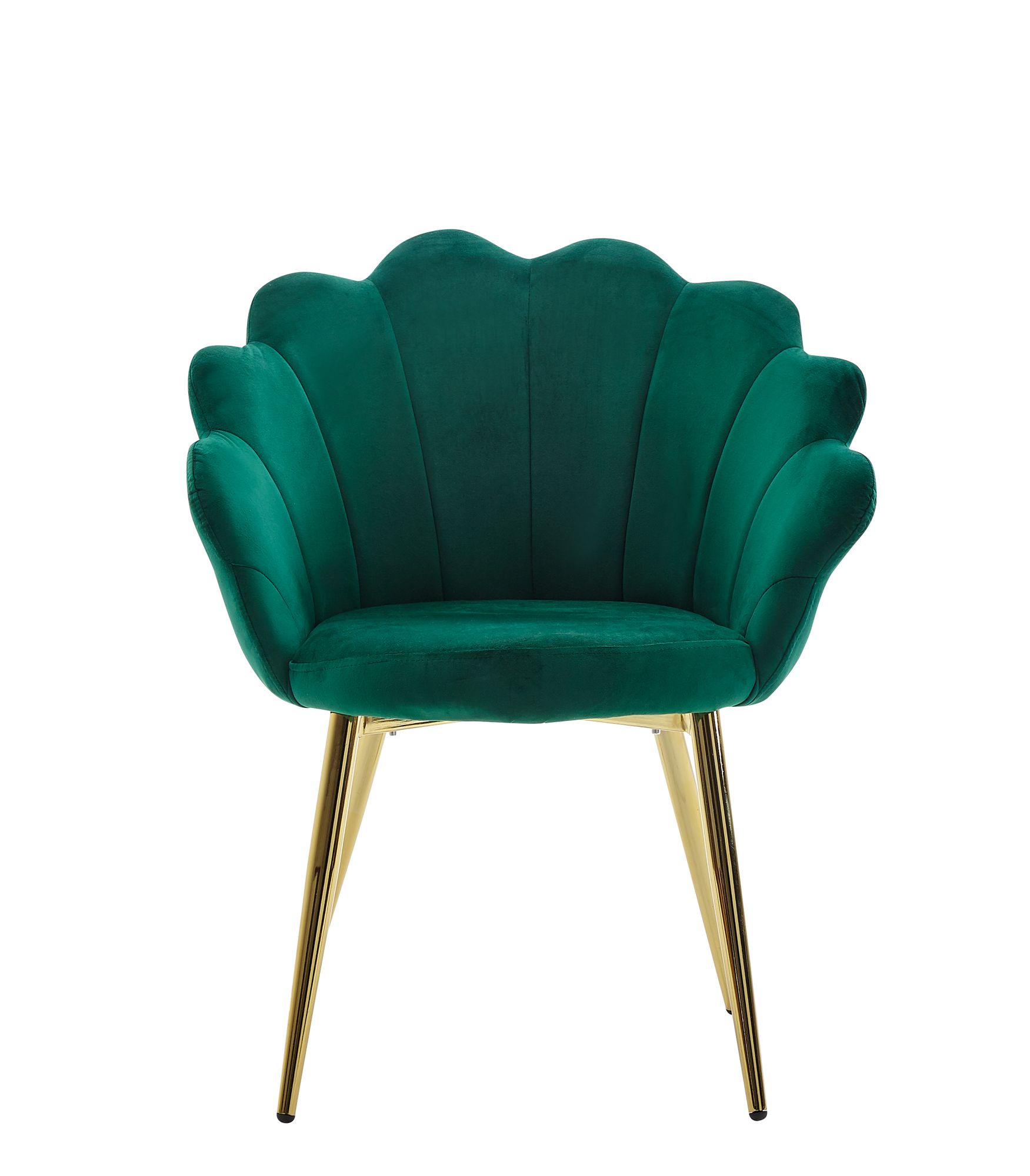 FineBuy Esszimmerstuhl Tulpe Samt Gepolstert, Küchenstuhl mit Goldfarbenen Beinen, Schalenstuhl Skandinavisches Design, Polsterstuhl mit Stoffbezug | Farbe: Weiß