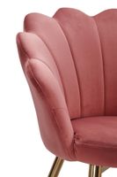 FineBuy Esszimmerstuhl Tulpe Samt / Metall Gepolstert Küchenstuhl Schalenstuhl – Ansicht 4