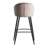 FineBuy Barhocker Samt Barstuhl Design Tresenhocker mit Lehne Stoff Hocker 110kg – Ansicht 4