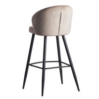 FineBuy Barhocker Samt Barstuhl Design Tresenhocker mit Lehne Stoff Hocker 110kg – Ansicht 5