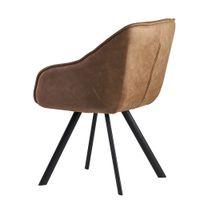 FineBuy Esszimmerstuhl Wildlederoptik Küchenstuhl Stoff Schalenstuhl Stuhl 110kg – Ansicht 5