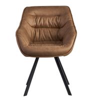 FineBuy Esszimmerstuhl Wildlederoptik Küchenstuhl Stoff Schalenstuhl Stuhl 110kg – Ansicht 1