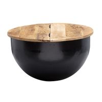 FineBuy Couchtisch Rund Holz Sofatisch Ø 60 cm Tisch Stauraum Wohnzimmertisch – Ansicht 6