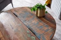 FineBuy Couchtisch Mango Massivholz Ø60cm Wohnzimmertisch Sofatisch Stauraum – Ansicht 4