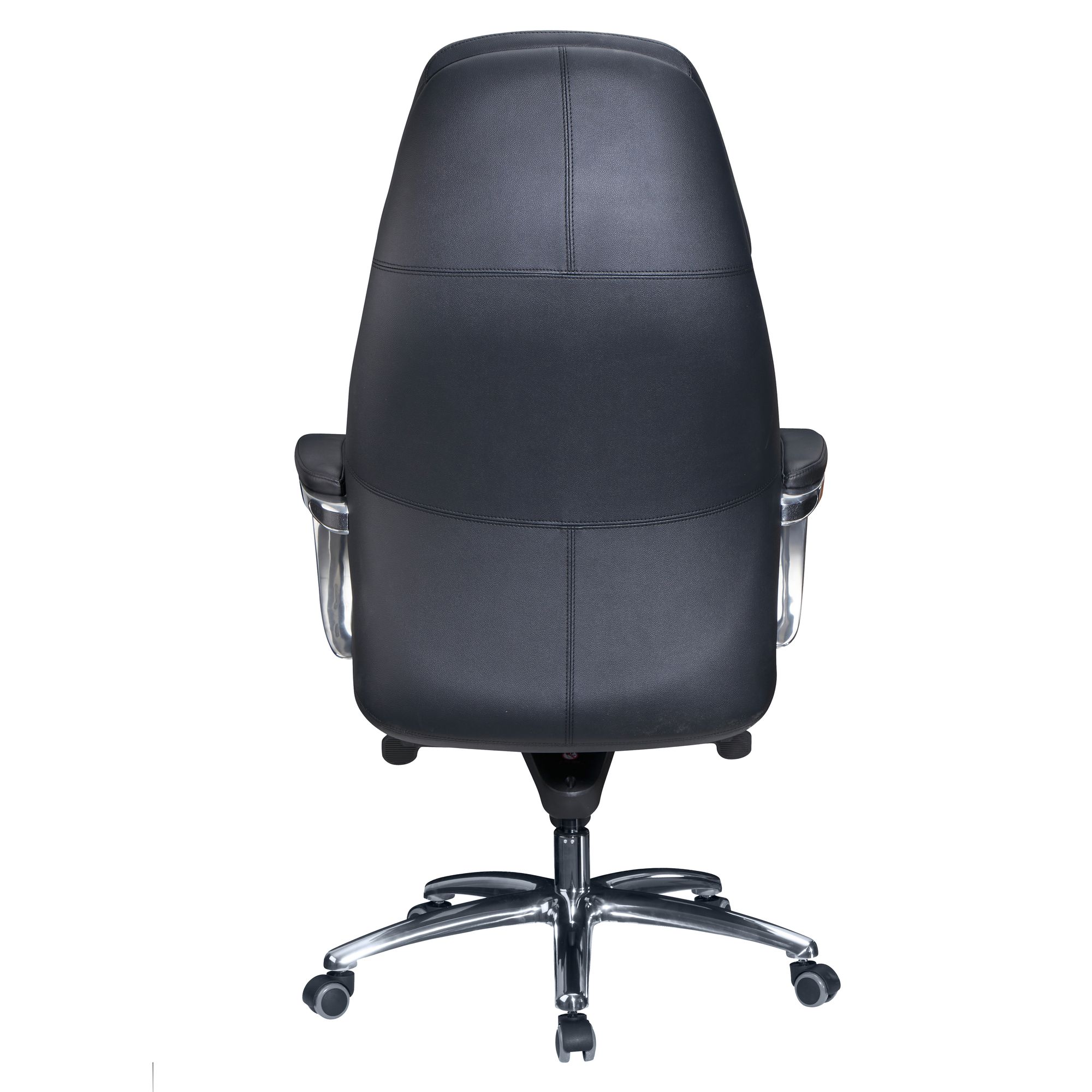 FineBuy Designer Bürostuhl Bezug Echtleder Schreibtischstuhl bis 120 kg, XXL Design Chefsessel höhenverstellbar, Drehstuhl ergonomisch mit Armlehnen & hoher Rückenlehne, Wippfunktion | Farbe: Braun