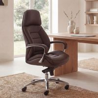 FineBuy Bürostuhl Chefsessel Echtleder Ergonomisch XXL Drehstuhl 120 kg Stuhl – Ansicht 1