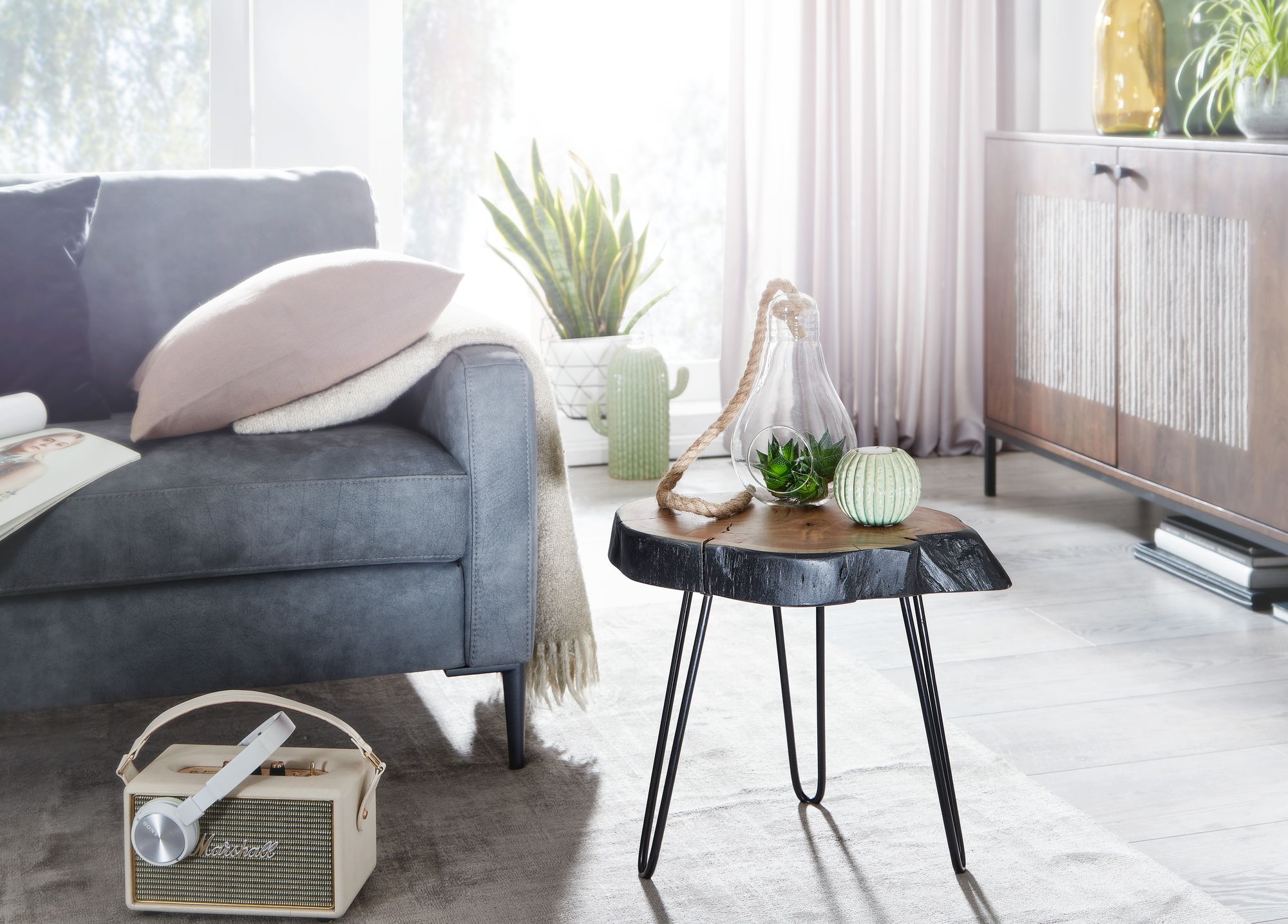 FineBuy Beistelltisch Akazie Massivholz / Metall Industrial 40x40x32cm Baumkante, Wohnzimmertisch Sofatisch Massiv Haarnadelbeine, Kleiner Anstelltisch Tisch Wohnzimmer | Farbe: Braun FineBuy Beistelltisch Akazie Massivholz / Metall Industrial 40x40x32cm Baumkante, Wohnzimmertisch Sofatisch Massiv Haarnadelbeine, Kleiner Anstelltisch Tisch Wohnzimmer | Farbe: Braun