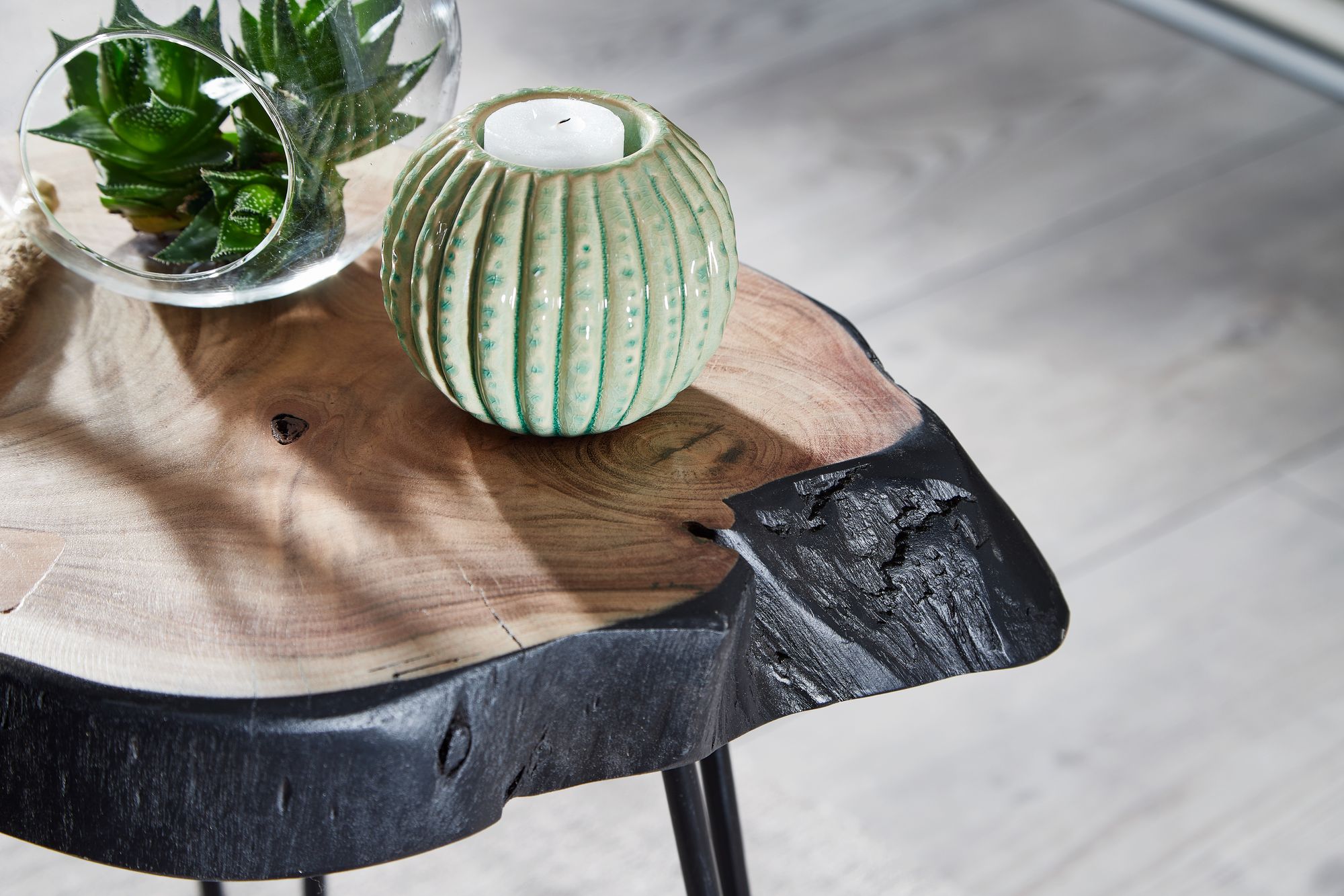 FineBuy Beistelltisch Akazie Massivholz / Metall Industrial 40x40x32cm Baumkante, Wohnzimmertisch Sofatisch Massiv Haarnadelbeine, Kleiner Anstelltisch Tisch Wohnzimmer | Farbe: Braun FineBuy Beistelltisch Akazie Massivholz / Metall Industrial 40x40x32cm Baumkante, Wohnzimmertisch Sofatisch Massiv Haarnadelbeine, Kleiner Anstelltisch Tisch Wohnzimmer | Farbe: Braun