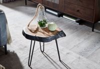 FineBuy Beistelltisch Holz Wohnzimmertisch Massiv Baumkante Wohnzimmer Tisch – Ansicht 4