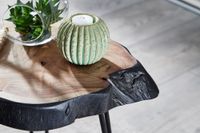FineBuy Beistelltisch Holz Wohnzimmertisch Massiv Baumkante Wohnzimmer Tisch – Ansicht 5