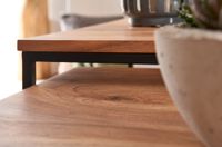 Couchtisch 2er Set Akazie Massivholz quadratisch · Wohnzimmertisch Industrial – Ansicht 5