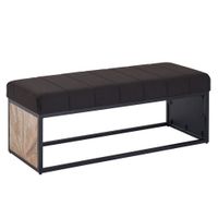 Sitzbank FineBuy Polsterbank Schwarz 105 cm Bettbank Schlafzimmer Flurbank Stoff – Ansicht 6