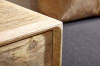 Sitzbank gepolstert 120cm Massivholz Stoff Schublade Garderobenbank Flurbank – Ansicht 6